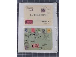 1891/1913, collection with 30 covers and cards, with many registered covers, postal stationeries with additional franking and