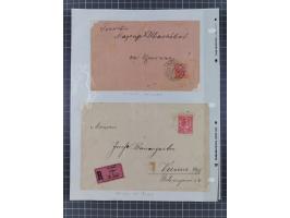 1891/1913, collection with 30 covers and cards, with many registered covers, postal stationeries with additional franking and
