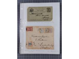 1891/1913, collection with 30 covers and cards, with many registered covers, postal stationeries with additional franking and