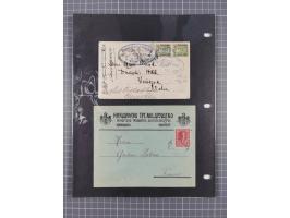 1891/1913, collection with 30 covers and cards, with many registered covers, postal stationeries with additional franking and