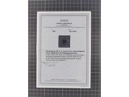 1851/67 (ca.), ungebrauchte und gestempelte kleine Partie besserer Werte, dabei Württemberg Mi. 3b, 5 und 10 a je ungebraucht