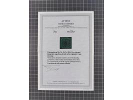 1851/67 (ca.), ungebrauchte und gestempelte kleine Partie besserer Werte, dabei Württemberg Mi. 3b, 5 und 10 a je ungebraucht