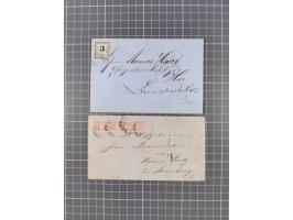 1850/72, 10 frankierte Briefe und Ganzsachen, dabei Braunschweig Mi. 5 auf Drucksache, Bremen Mi. 14, Preußen Mi. 20-21 in Mi