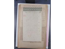 1876, Duloz four complete sheets in large folder, including 5 Pres,½ Pres, ¼ Pres, 1¼ Pres. (Mi.22-24, 26), most fine, few pe