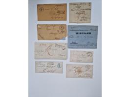 1852/67 (ca.), alte Partie von rund 180 Briefen und Ganzsachen (plus einige Vorderseiten), dabei bessere Stempel wie "MEHLTHE