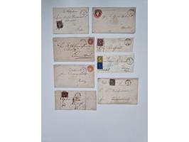 1852/67 (ca.), alte Partie von rund 180 Briefen und Ganzsachen (plus einige Vorderseiten), dabei bessere Stempel wie "MEHLTHE