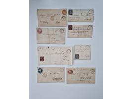 1852/67 (ca.), alte Partie von rund 180 Briefen und Ganzsachen (plus einige Vorderseiten), dabei bessere Stempel wie "MEHLTHE