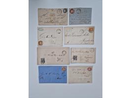 1852/67 (ca.), alte Partie von rund 180 Briefen und Ganzsachen (plus einige Vorderseiten), dabei bessere Stempel wie "MEHLTHE