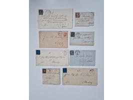 1852/67 (ca.), alte Partie von rund 180 Briefen und Ganzsachen (plus einige Vorderseiten), dabei bessere Stempel wie "MEHLTHE