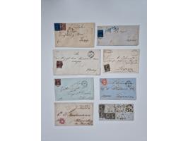 1852/67 (ca.), alte Partie von rund 180 Briefen und Ganzsachen (plus einige Vorderseiten), dabei bessere Stempel wie "MEHLTHE