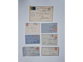 1852/67 (ca.), alte Partie von rund 180 Briefen und Ganzsachen (plus einige Vorderseiten), dabei bessere Stempel wie "MEHLTHE