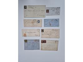 1852/67 (ca.), alte Partie von rund 180 Briefen und Ganzsachen (plus einige Vorderseiten), dabei bessere Stempel wie "MEHLTHE