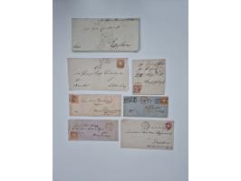 1852/67 (ca.), alte Partie von rund 180 Briefen und Ganzsachen (plus einige Vorderseiten), dabei bessere Stempel wie "MEHLTHE
