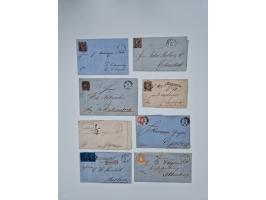 1852/67 (ca.), alte Partie von rund 180 Briefen und Ganzsachen (plus einige Vorderseiten), dabei bessere Stempel wie "MEHLTHE