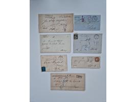 1852/67 (ca.), alte Partie von rund 180 Briefen und Ganzsachen (plus einige Vorderseiten), dabei bessere Stempel wie "MEHLTHE