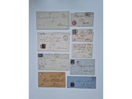 1852/67 (ca.), alte Partie von rund 180 Briefen und Ganzsachen (plus einige Vorderseiten), dabei bessere Stempel wie "MEHLTHE