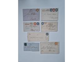 1852/67 (ca.), alte Partie von rund 180 Briefen und Ganzsachen (plus einige Vorderseiten), dabei bessere Stempel wie "MEHLTHE