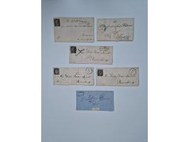 1852/67 (ca.), alte Partie von rund 180 Briefen und Ganzsachen (plus einige Vorderseiten), dabei bessere Stempel wie "MEHLTHE