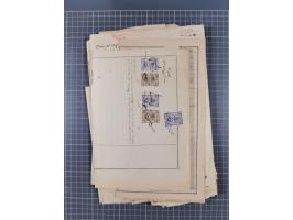 1900/30, hundreds of revenues on documents mainly cancelled with all arabic ottoman cancellations.