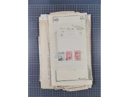 1900/30, hundreds of revenues on documents mainly cancelled with all arabic ottoman cancellations.