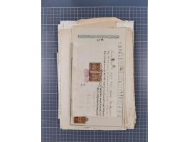 1900/30, hundreds of revenues on documents mainly cancelled with all arabic ottoman cancellations.