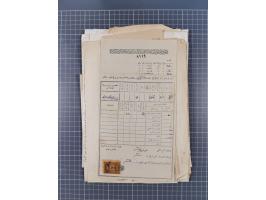 1900/30, hundreds of revenues on documents mainly cancelled with all arabic ottoman cancellations.
