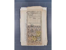 1900/30, hundreds of revenues on documents mainly cancelled with all arabic ottoman cancellations.