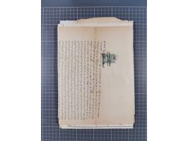 1900/30, hundreds of revenues on documents mainly cancelled with all arabic ottoman cancellations.