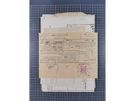1900/30, hundreds of revenues on documents mainly cancelled with all arabic ottoman cancellations.