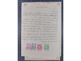 1900/30, hundreds of revenues on documents mainly cancelled with all arabic ottoman cancellations.