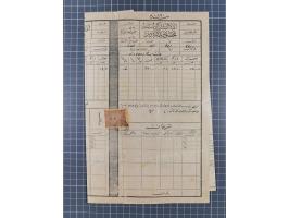1900/30, hundreds of revenues on documents mainly cancelled with all arabic ottoman cancellations.