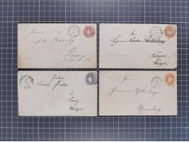 1859/67, 35 ungebrauchte und 45 gebrauchte Ganzsachen, fast nur verschiedene, dabei diverse Zufrankaturen und gebrauchte Groß