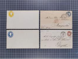 1859/67, 35 ungebrauchte und 45 gebrauchte Ganzsachen, fast nur verschiedene, dabei diverse Zufrankaturen und gebrauchte Groß