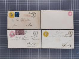 1859/67, 35 ungebrauchte und 45 gebrauchte Ganzsachen, fast nur verschiedene, dabei diverse Zufrankaturen und gebrauchte Groß