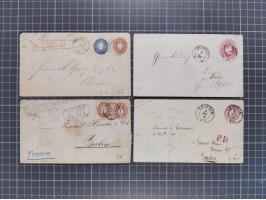 1859/67, 35 ungebrauchte und 45 gebrauchte Ganzsachen, fast nur verschiedene, dabei diverse Zufrankaturen und gebrauchte Groß