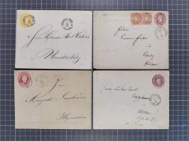 1859/67, 35 ungebrauchte und 45 gebrauchte Ganzsachen, fast nur verschiedene, dabei diverse Zufrankaturen und gebrauchte Groß