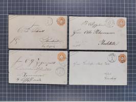 1859/67, 35 ungebrauchte und 45 gebrauchte Ganzsachen, fast nur verschiedene, dabei diverse Zufrankaturen und gebrauchte Groß