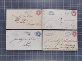 1859/67, 35 ungebrauchte und 45 gebrauchte Ganzsachen, fast nur verschiedene, dabei diverse Zufrankaturen und gebrauchte Groß