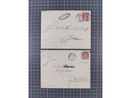 1868, Aufbrauchsumschläge Sachsen, 17 ungebrauchte und 10 gebrauchte Umschläge, fast alle verschieden; wenige etwas fehlerhaf