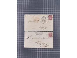 1868, Aufbrauchsumschläge Sachsen, 17 ungebrauchte und 10 gebrauchte Umschläge, fast alle verschieden; wenige etwas fehlerhaf