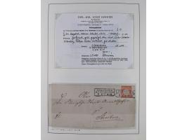 1872/74, interessante gestempelte Sammlung mit vielen Briefstücken, bessere Stempel inkl. Bahnpost und ca. fast 50 frankierte