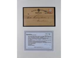 1872/74, interessante gestempelte Sammlung mit vielen Briefstücken, bessere Stempel inkl. Bahnpost und ca. fast 50 frankierte