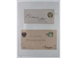 1872/74, interessante gestempelte Sammlung mit vielen Briefstücken, bessere Stempel inkl. Bahnpost und ca. fast 50 frankierte