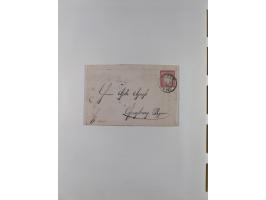 1872/74, interessante gestempelte Sammlung mit vielen Briefstücken, bessere Stempel inkl. Bahnpost und ca. fast 50 frankierte