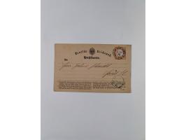 1872/74, interessante gestempelte Sammlung mit vielen Briefstücken, bessere Stempel inkl. Bahnpost und ca. fast 50 frankierte