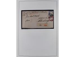 1872/74, interessante gestempelte Sammlung mit vielen Briefstücken, bessere Stempel inkl. Bahnpost und ca. fast 50 frankierte