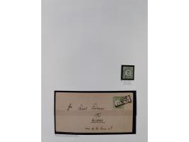 1872/74, interessante gestempelte Sammlung mit vielen Briefstücken, bessere Stempel inkl. Bahnpost und ca. fast 50 frankierte