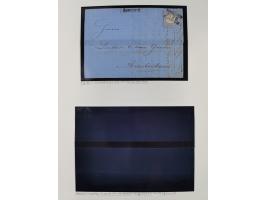 1872/74, interessante gestempelte Sammlung mit vielen Briefstücken, bessere Stempel inkl. Bahnpost und ca. fast 50 frankierte