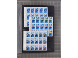 1960/2004, Stamps in blocks, all mint never hinged, including complete sheet animals 1979, 43 souvenir sheets, very fine.