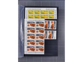 1960/2004, Stamps in blocks, all mint never hinged, including complete sheet animals 1979, 43 souvenir sheets, very fine.
